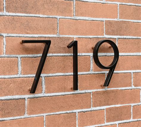 floating metal house numbers|modern house numbers 5 inch.